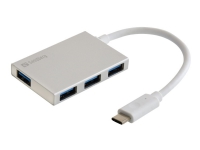 Sandberg USB-C til 4 xUSB 3.0 Hub White