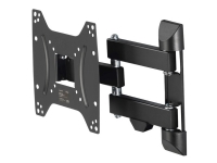 Hama FULLMOTION TV Wall Bracket, 1 star - Monteringssett (veggmontering, 2 svingarmer) - for LCD-skjerm - stål - svart - skjermstørrelse: 19-48 TV, Lyd & Bilde - Monteringsfester - Bord