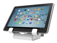 Compulocks Universal Tablet Holder with Keyed Cable Lock – Ställ – för surfplatta – låsbar – höggradig aluminium – vit – monterbar på ytor