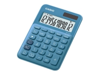 Bilde av Casio Ms-20uc - Skrivebordskalkulator - 12 Sifre - Solpanel, Batteri - Blå