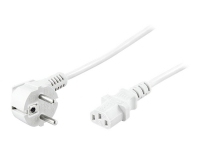 MicroConnect – Strömkabel – CEE 7/7 vinklad till IEC 60320 C13 – 1.8 m – vit