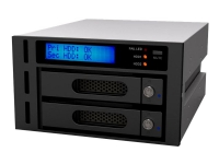 RaidSonic RAIDON iR2622 - Intern RAID-brønn - 2,5 / 3,5 delt - SATA 6Gb/s - RAID RAID 0, 1 - SATA 3Gb/s - svart