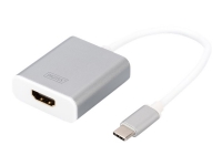 DIGITUS - Ekstern videoadapter - USB-C - HDMI - aluminium PC-Komponenter - Skjermkort & Tilbehør - USB skjermkort