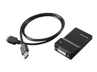 Lenovo USB 3.0 to DVI/VGA Monitor Adapter - Ekstern videoadapter - USB 3.0 - DVI PC-Komponenter - Skjermkort & Tilbehør - USB skjermkort