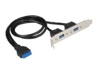 Delock Slot bracket - USB-panel - USB-type A (hunn) til 19-pins USB 3.0-plugg (hunn) - for Delock Converter M.2 PC-Komponenter - Skap og tilbehør - Tilbehør