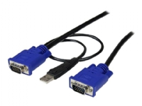 StarTech.com 10 ft Ultra Thin USB VGA 2-in-1 KVM Cable – VGA KVM Cable – USB KVM Cable – KVM Switch Cable (SVECONUS10) – Video/USB-kabel – USB HD-15 (VGA) (hane) till HD-15 (VGA) (hane) – 3.05 m – svart – för P/N: CAB831HDU RACKCONS1908 SV1631DUSBUK SV565DUTPU SV565UTPUL SV831DUSBUK