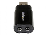 Bilde av Startech.com Usb Sound Card - 3.5mm Audio Adapter - External Sound Card - Black - External Sound Card (icusbaudiob) - Lydkort - Stereo - Usb 2.0 - For P/n: Mu15mms, Mu6mms, Tb33a1c