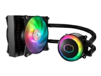 Cooler Master MasterLiquid ML120R RGB – Kylsystem med vätska till processorn – (för: LGA775 LGA1156 AM2 AM2+ LGA1366 AM3 LGA1155 AM3+ LGA2011 FM1 FM2 LGA1150 FM2+ LGA2011-3 LGA1151 AM4 LGA2066 LGA1200) – aluminium – 120 mm