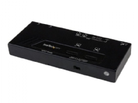 StarTech.com 2x2 HDMI Matrix Switch with Remote - 1080p Automatic & Priority Switcher - Video Wall Auto Selector Splitter Box - Audio Out (VS222HDQ) - Video/audio switch - stasjonær - for P/N: SVA12M2NEUA, SVA12M5NA