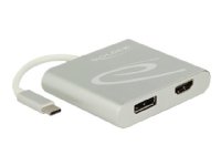 Bilde av Delock - Ekstern Videoadapter - Usb-c - Hdmi, Displayport - Sølv - Løsvekt