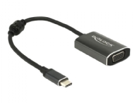Delock – Extern videoadapter – VL100 – USB-C – VGA – mörkgrå – detaljhandel