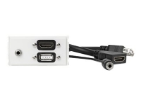 VivoLink – Stikkontaktpanel – 3,5 mm minikontakt HDMI USB 3.0 Typ A