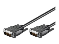 MicroConnect – DVI-kabel – enkel länk – DVI-D (hane) till DVI-D (hane) – 2 m – tumskruvar – svart