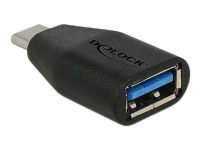 Delock - USB-adapter - 24 pin USB-C (hann) til USB-type A (hunn) - USB 3.0 - svart PC tilbehør - Kabler og adaptere - Adaptere