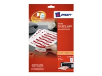 Avery Name Badges Printable inserts - Hvid - 60 x 90 mm - 190 g/m² - 160 kort (20 ark x 8) navneskiltkort