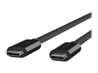 Belkin Monitor Cable with 4K Audio/Video Support – USB-kabel – 24 pin USB-C (hane) till 24 pin USB-C (hane) – 2 m – stöd för 4K – svart