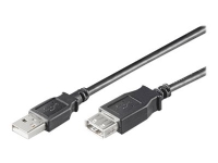 MicroConnect USB 2.0 – USB-förlängningskabel – USB (hona) till USB (hane) – USB 2.0 – 3 m – svart