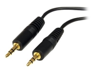 StarTech.com 6 ft. (1.8 m) 3.5mm Audio Cable - 3.5mm Audio Cable - Gold Plated Connectors - Male/Male - Aux Cable (MU6MM) - Lydkabel - mini-phone stereo 3.5 mm hann til mini-phone stereo 3.5 mm hann - 1.8 m - for P/N: ICUSBAUDIO7, SV231QDVIUA, SV231TDVIUA