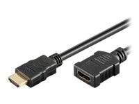 MicroConnect – HDMI-förlängningskabel med Ethernet – HDMI hona till HDMI hane – 50 cm