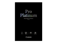 Bilde av Canon Photo Paper Pro Platinum - A4 (210 X 297 Mm) - 300 G/m² - 20 Ark Fotopapir - For Pixma Ip3600, Mp240, Mp480, Mp620, Mp980