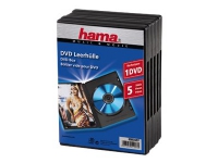 Hama - DVD oppbevaringseske - svart (en pakke 5) PC-Komponenter - Harddisk og lagring - Medie oppbevaring