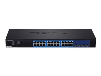 TRENDnet TEG 30284 – Switch – smart – 24 x 10/100/1000 + 4 x 10 Gigabit SFP+ – rackmonterbar