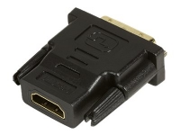 LogiLink – Videokort – dubbel länk – HDMI hona till DVI-D hane – svart – tumskruvar