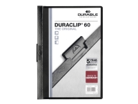 Bilde av Durable Duraclip 60 - Klipsfil - For A4 - Kapasitet: 60 Ark - Svart Med Transparent Frontdeksel