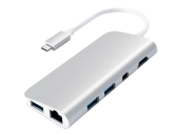 Satechi Aluminum Type-C Multimedia Adapter – Dockningsstation – USB-C – Mini DP – GigE