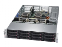 Supermicro SuperServer 6029P-WTRT - Server - rackmonterbar - 2U - toveis - ingen CPU - RAM 0 GB - SATA - hot-swap 3.5 brønn(er) - uten HDD - AST2500 - Gigabit Ethernet, 10 Gigabit Ethernet - monitor: ingen - svart Servere