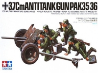 Tamiya Pak 35/36 anti-tank gun model kit, WWII period, with figurines (4), 300035035, 1:35, 3.7 cm Hobby - Modellbygging - Diverse