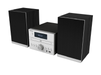 Thomson MIC122BT, Hjemmelydanlegg (mikro), Sort, Sølv, Front, 50 W, FM, Automatisk skann