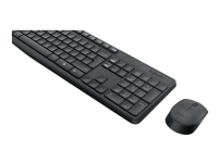 Logitech MK235 - Tastatur- og mussett - trådløs - 2.4 GHz - US International