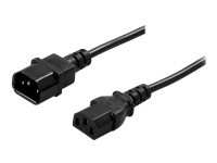 DELTACO DEL-112-50 – Förlängningskabel för ström – IEC 60320 C14 till IEC 60320 C13 – AC 250 V – 10 A – 50 cm – rak kontakt – svart