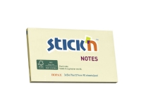 Notes Stick'N gul 76x127mm 90blade/blok - (12 stk.) Papir & Emballasje - Blokker & Post-It - Notatbøker