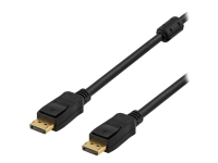 DELTACO DP-1030 – DisplayPort kabel – DisplayPort (han) til DisplayPort (han) – 3 m – sort  60HZ