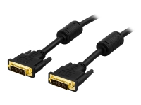 DELTACO – DVI-kabel – DVI-D (hane) till DVI-D (hane) – 5 m