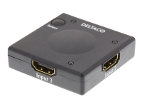 DELTACO HDMI-7002 – Video-/ljudomkopplare – 3 x HDMI – skrivbordsmodell