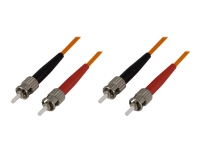DELTACO - Nätverkskabel - ST-läge (multi-mode) (hane) till ST-läge (multi-mode) (hane) - 5 m - fiberoptisk