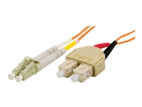 DELTACO – Nätverkskabel – LC multiläge (hane) till SC-läge (multi-mode) (hane) – 10 m – fiberoptisk