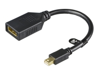 Bilde av Deltaco Mdp-dp1 - Displayport-adapter - Mini Displayport (hann) Til Displayport (hunn) - 15 Cm - Svart