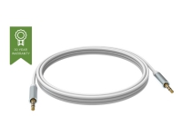 VISION Techconnect - Lydkabel - minijakk hann til minijakk hann - 10 m - dobbeltisolert - hvit