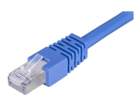 DELTACO – Patch-kabel – RJ-45 (hane) till RJ-45 (hane) – 50 cm – FTP – CAT 6 – blå