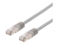 DELTACO STP-610AU – Patch-kabel – RJ-45 (hane) till RJ-45 (hane) – 10 m – F/UTP (folieöverdraget oskärmat tvinnat par) – CAT 6a – halogenfri – grå