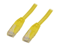 DELTACO – Patch-kabel – RJ-45 (hane) till RJ-45 (hane) – 1.5 m – UTP – CAT 6 – formpressad – gul