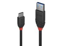 Lindy 36916, 1 m, USB A, USB C, USB 3.2 Gen 1 (3.1 Gen 1), 10000 Mbit/s, Sort PC tilbehør - Kabler og adaptere - Datakabler
