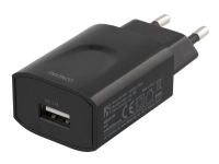 DELTACO USB-AC158 – Strömadapter – 12 Watt – 2.4 A (USB) – svart
