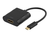 DELTACO USBC-HDMI – Extern videoadapter – USB-C 3.1 – HDMI – svart