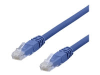 DELTACO TP-611BAU – Patch-kabel – RJ-45 (hane) till RJ-45 (hane) – 1.5 m – UTP – CAT 6a – halogenfri formpressad – blå