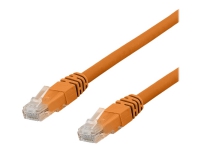 DELTACO TP-60ORAU – Patch-kabel – RJ-45 (hane) till RJ-45 (hane) – 50 cm – UTP – CAT 6a – halogenfri formpressad – orange